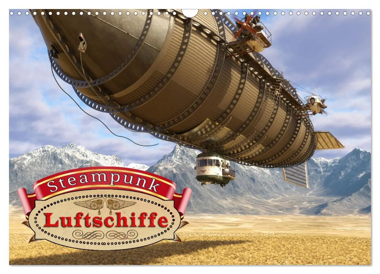 Cover: 9783457582060 | Steampunk Luftschiffe (Wandkalender 2026 DIN A3 quer), CALVENDO...