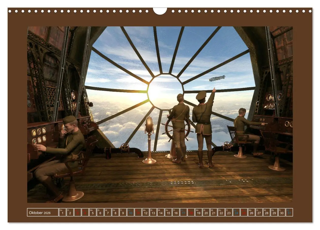 Bild: 9783457582060 | Steampunk Luftschiffe (Wandkalender 2026 DIN A3 quer), CALVENDO...
