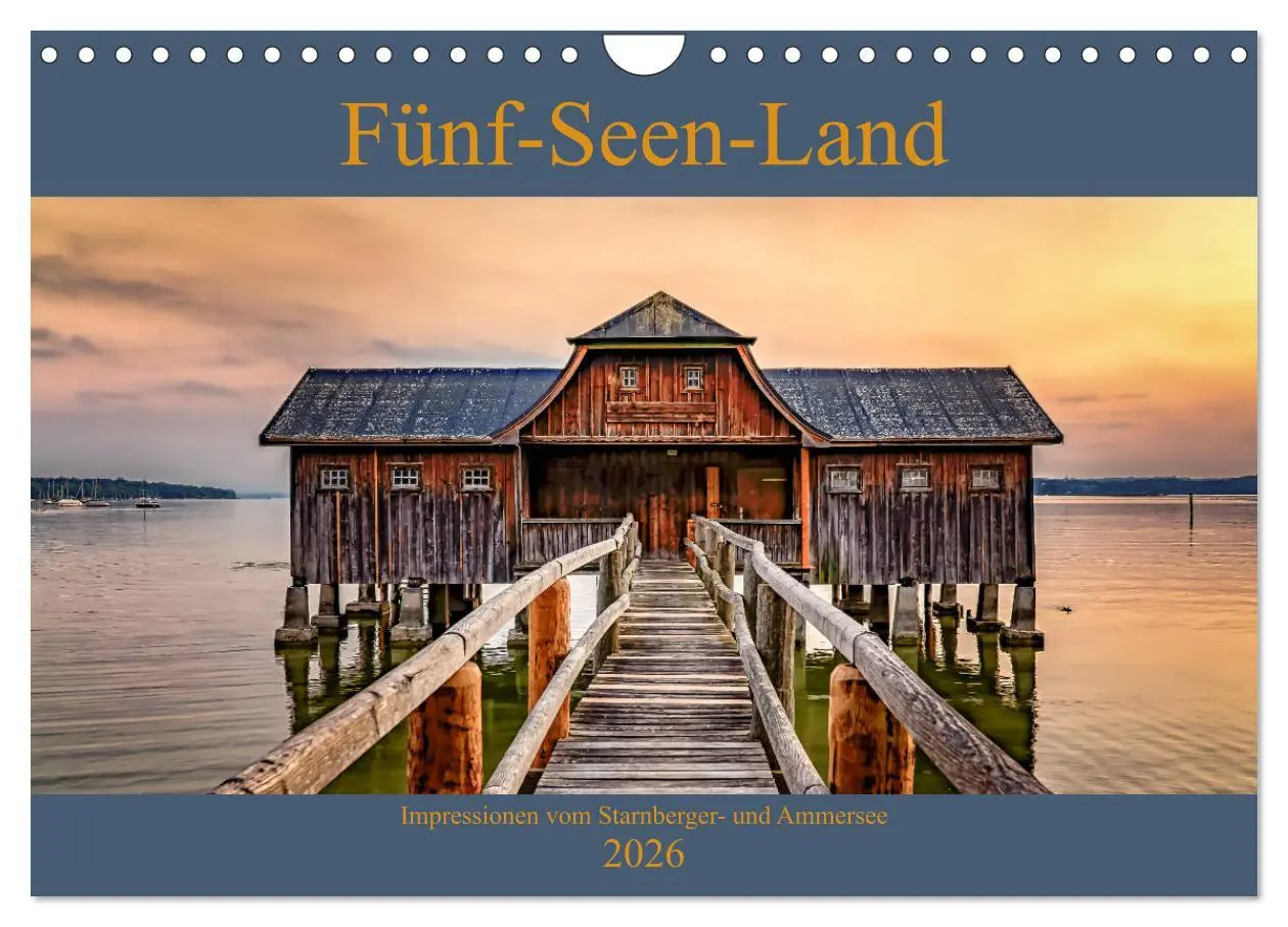 Cover: 9783457892060 | Fünf-Seen-Land (Wandkalender 2026 DIN A4 quer), CALVENDO...