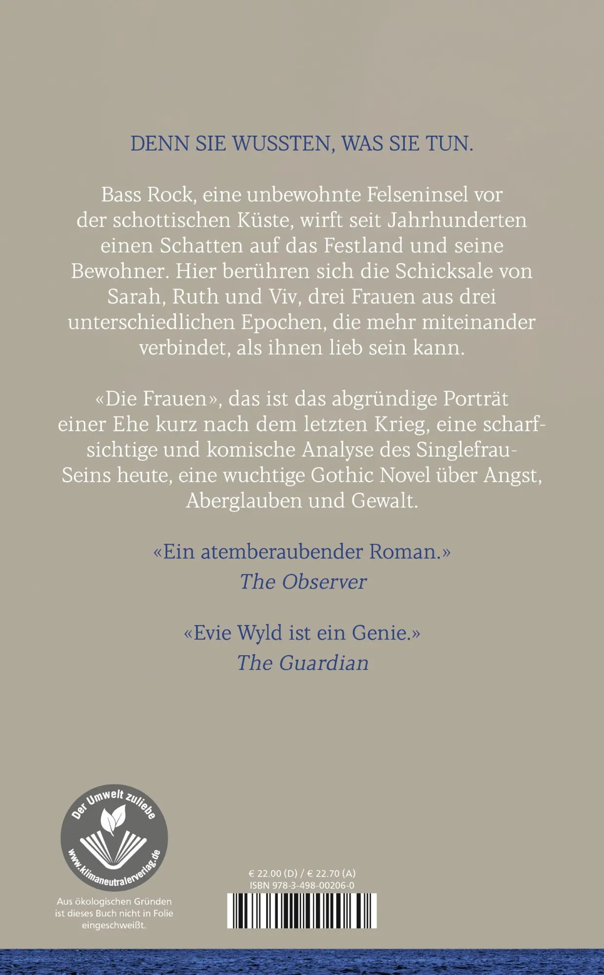 Rückseite: 9783498002060 | Die Frauen | Evie Wyld | Buch | 512 S. | Deutsch | 2021