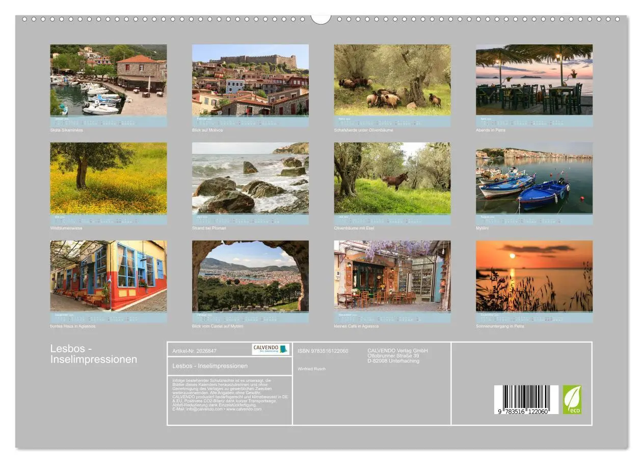 Bild: 9783516122060 | Lesbos - Inselimpressionen (hochwertiger Premium Wandkalender 2026...
