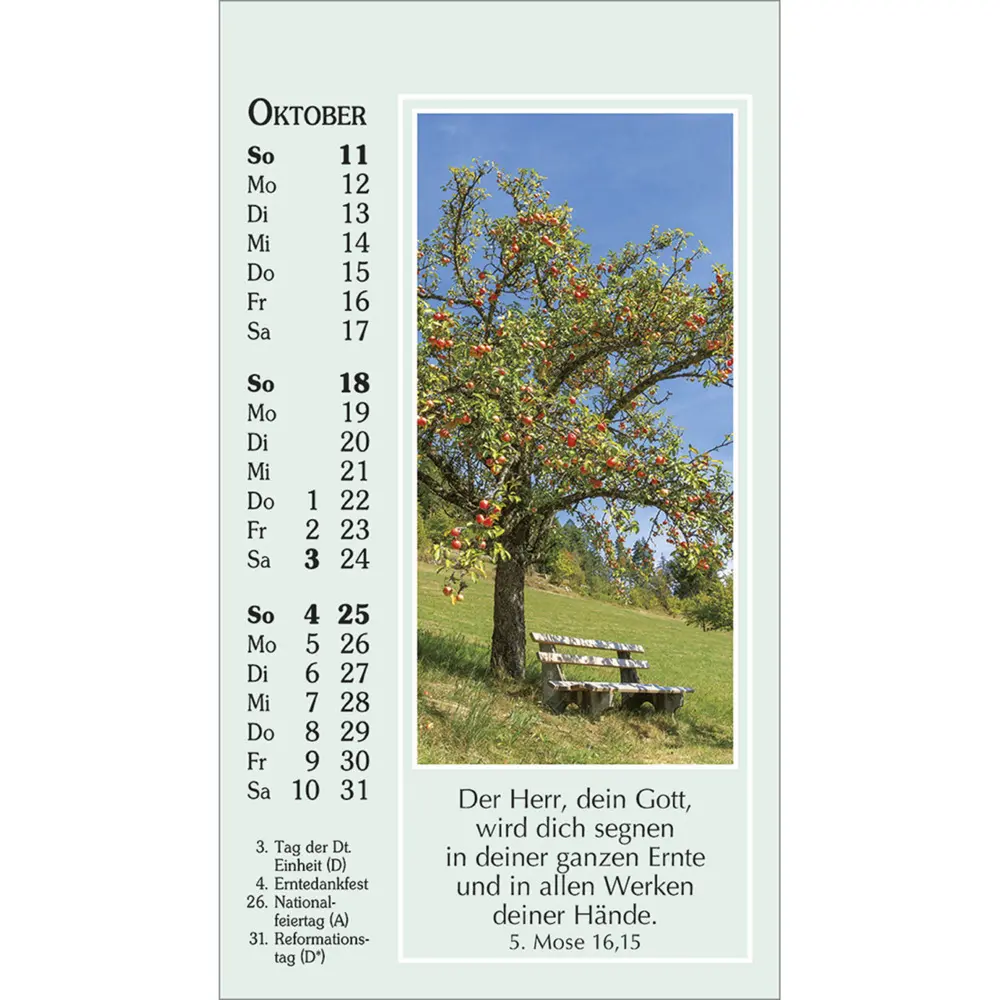 Bild: 9783754892060 | Sonne des Lebens 2026 | Mini-Kalender mit Bibelworten und Farbfotos