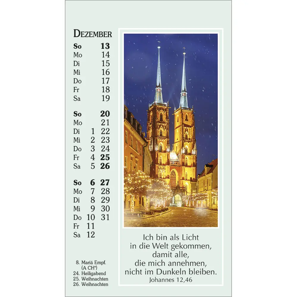 Bild: 9783754892060 | Sonne des Lebens 2026 | Mini-Kalender mit Bibelworten und Farbfotos