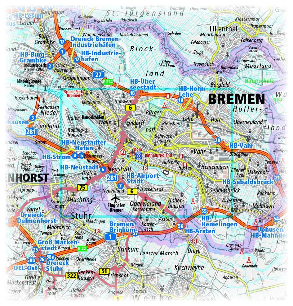 Bild: 9783961322060 | Bremen. Stadtplan 1:16 000 | (Land-)Karte | Stadtplan (PUBLICPRESS)