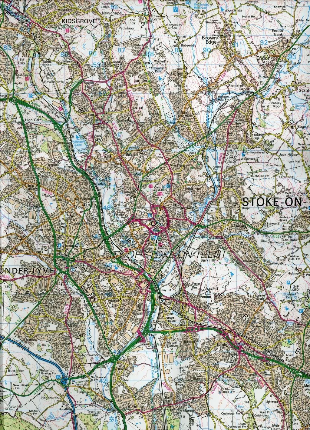 Bild: 9780319262160 | Stoke-On-Trent &amp; Macclesfield | Ordnance Survey | (Land-)Karte | 2016
