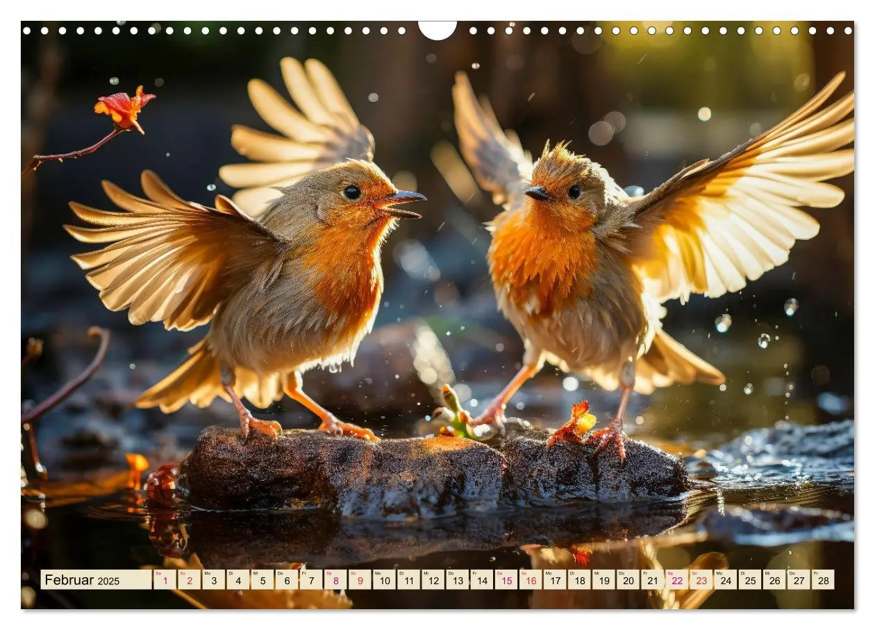 Bild: 9783383842160 | Vögel Alltag (Wandkalender 2025 DIN A3 quer), CALVENDO Monatskalender