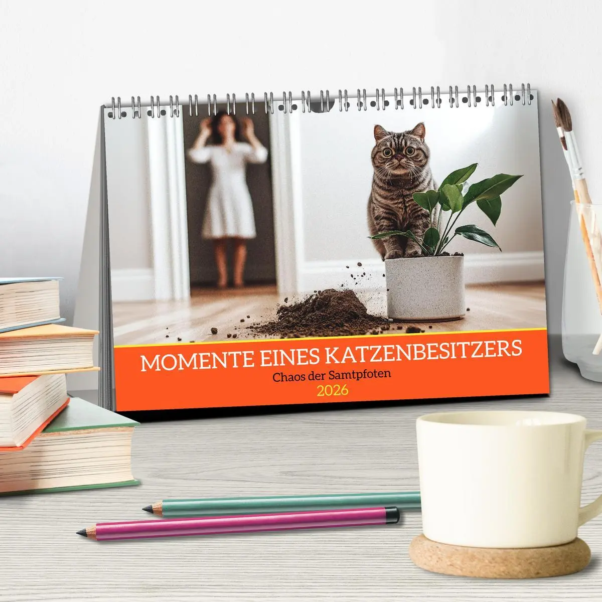 Bild: 9783457332160 | Momente eines Katzenbesitzers - Chaos der Samtpfoten (Tischkalender...