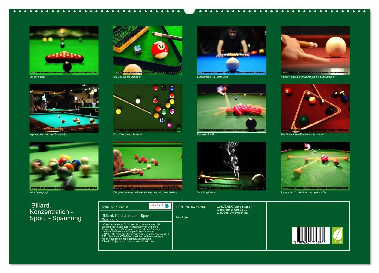 Bild: 9783457712160 | Billard. Konzentration - Sport - Spannung (hochwertiger Premium...