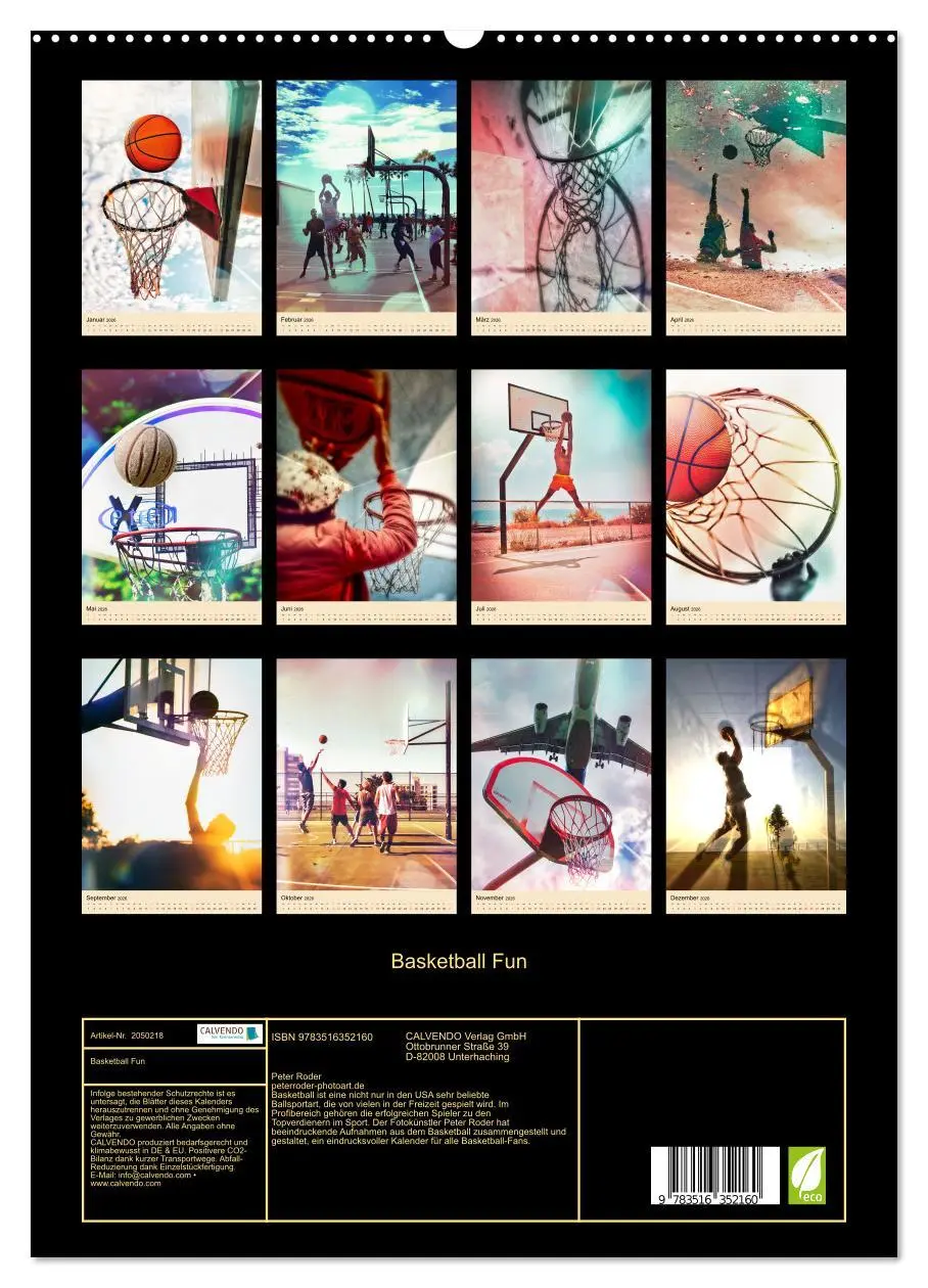 Bild: 9783516352160 | Basketball Fun (hochwertiger Premium Wandkalender 2026 DIN A2...