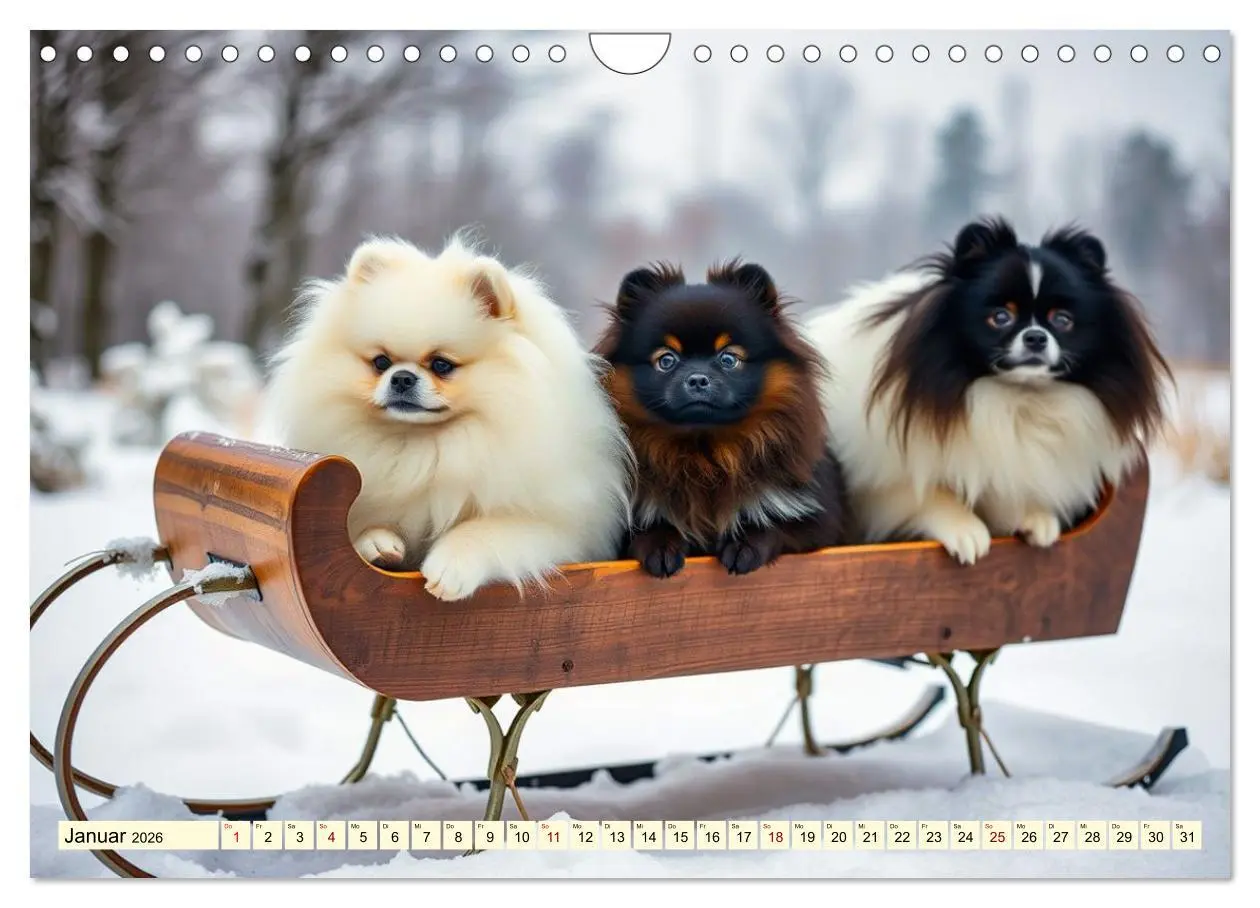 Bild: 9783516592160 | Tausendsassa - Pomeranian (Wandkalender 2026 DIN A4 quer), CALVENDO...