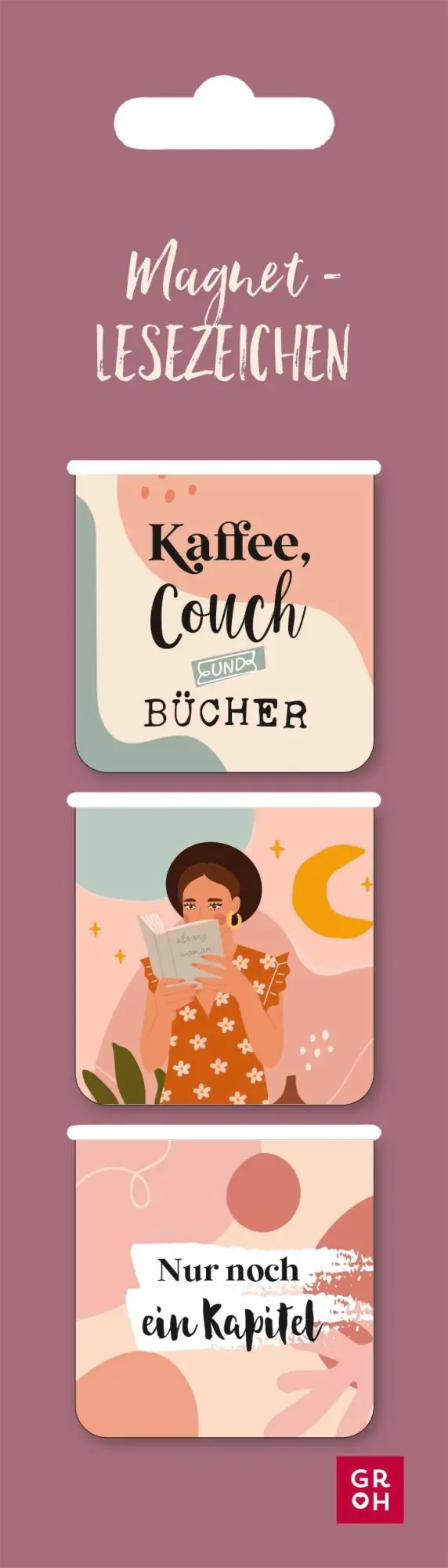 Cover: 4036442012260 | Magnetlesezeichen Kaffee, Couch und Bücher | Groh Verlag | 3 S. | 2024