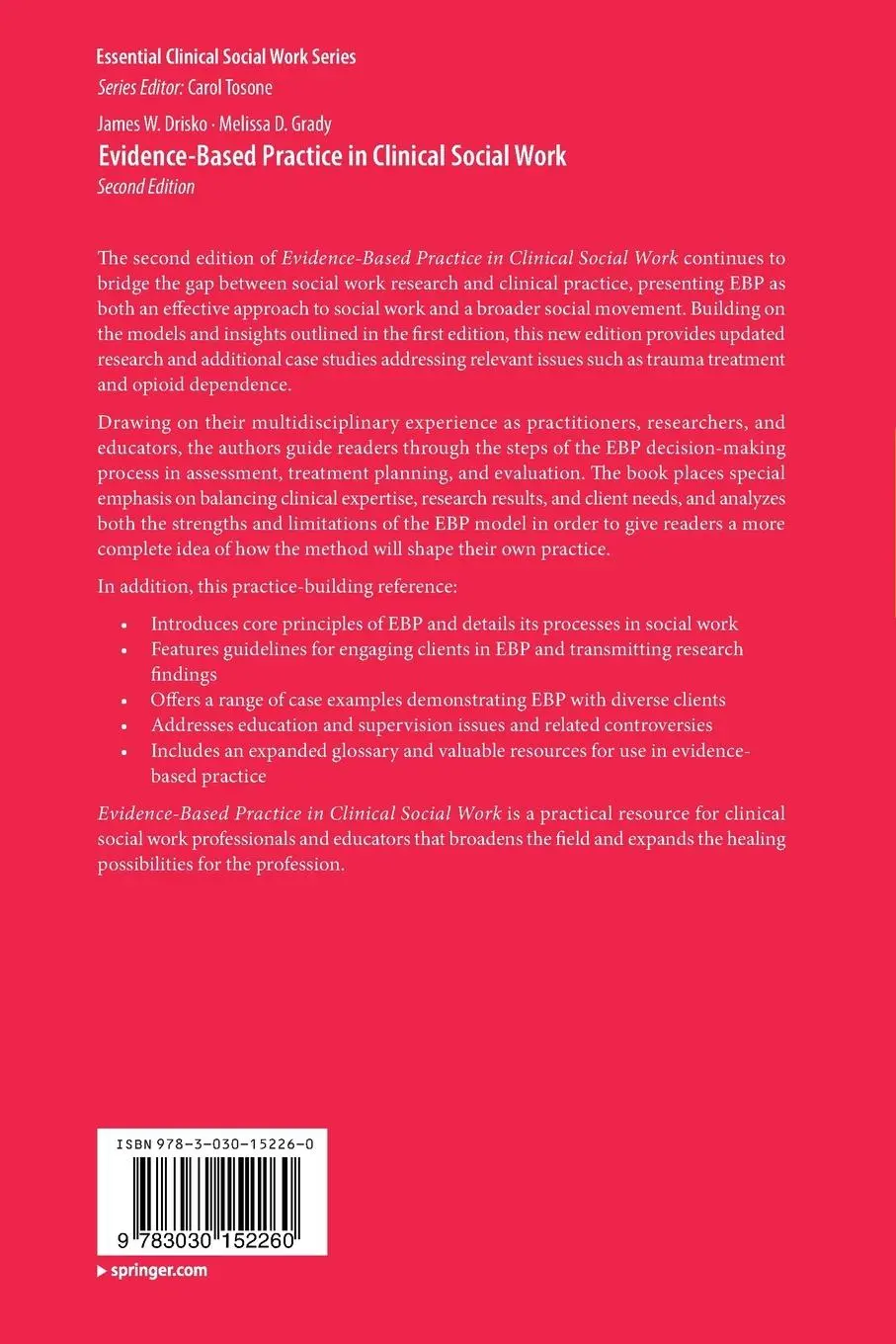 Rückseite: 9783030152260 | Evidence-Based Practice in Clinical Social Work | Grady (u. a.) | Buch