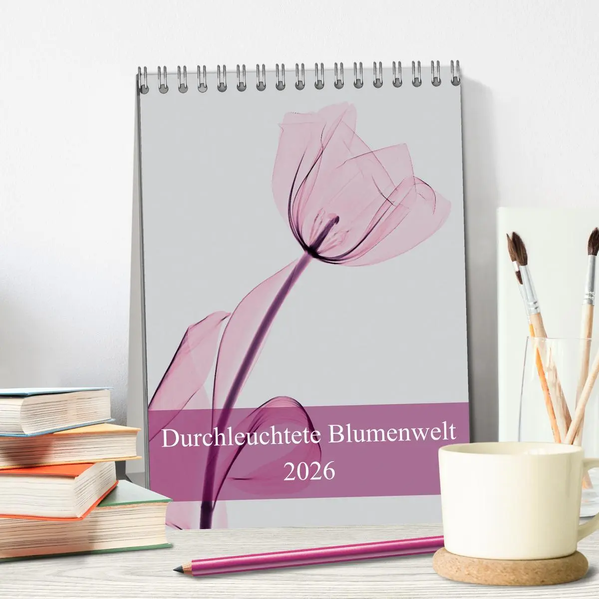 Bild: 9783516342260 | Durchleuchtete Blumenwelt 2026 (Tischkalender 2026 DIN A5 hoch),...
