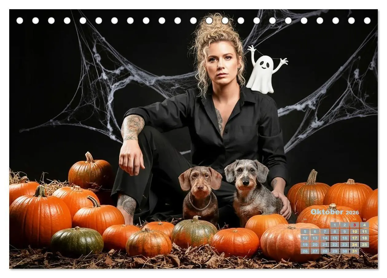 Bild: 9783516722260 | Starke Mädels - Rauhaardackel (Tischkalender 2026 DIN A5 quer),...