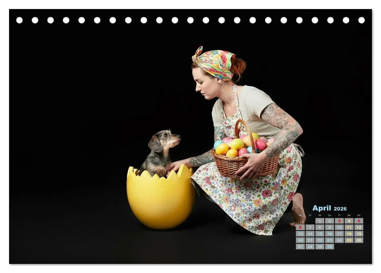 Bild: 9783516722260 | Starke Mädels - Rauhaardackel (Tischkalender 2026 DIN A5 quer),...