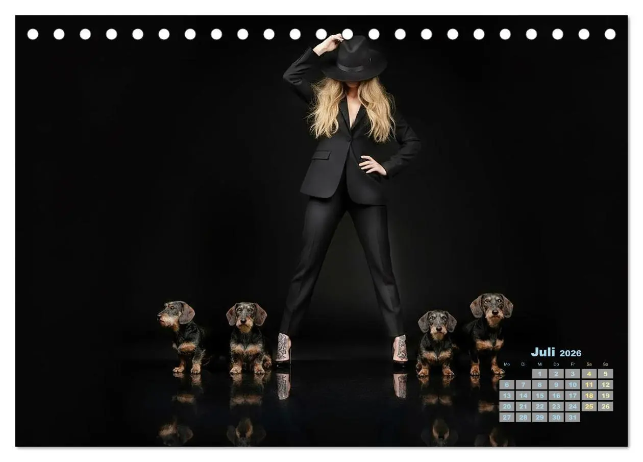 Bild: 9783516722260 | Starke Mädels - Rauhaardackel (Tischkalender 2026 DIN A5 quer),...