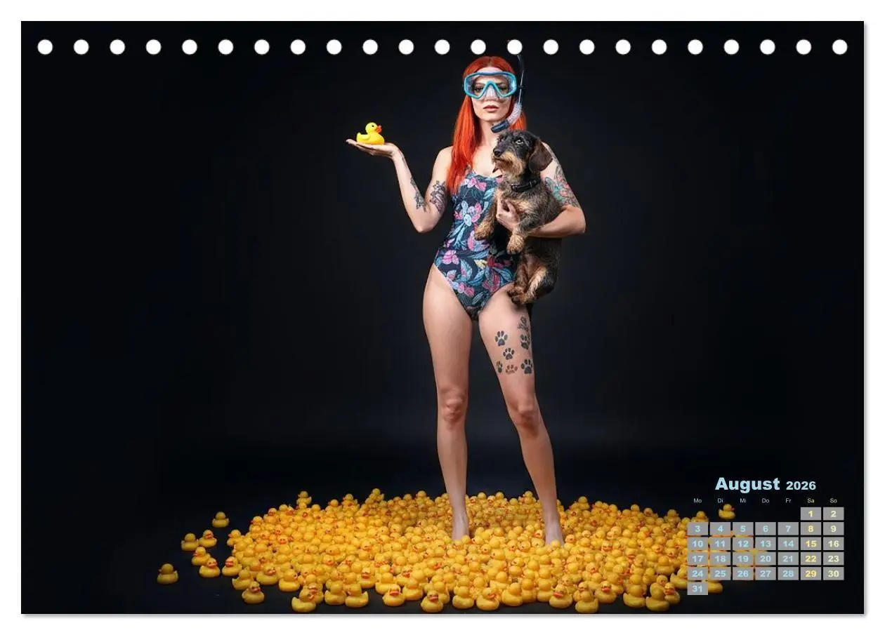Bild: 9783516722260 | Starke Mädels - Rauhaardackel (Tischkalender 2026 DIN A5 quer),...