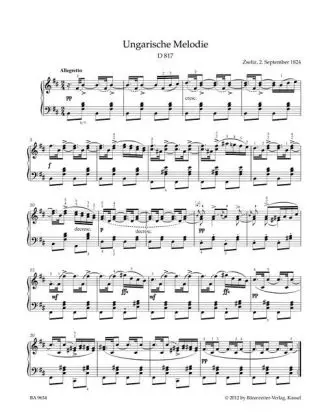 Cover: 9790006542260 | Late Piano Pieces D817 D915 D946 | Franz Schubert | Bärenreiter Urtext