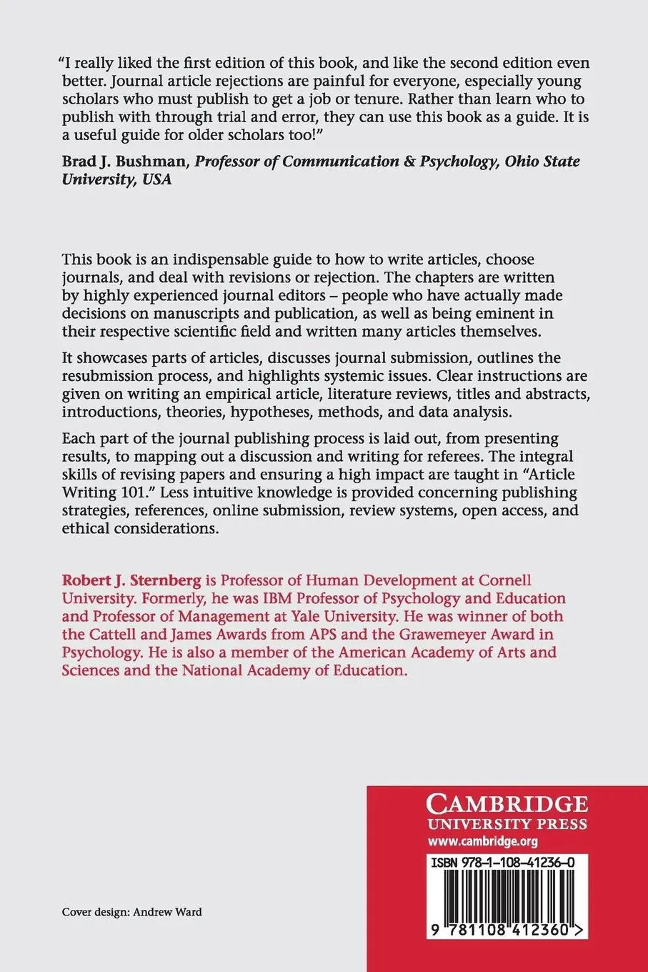 Rückseite: 9781108412360 | Guide to Publishing in Psychology Journals | Robert J. Sternberg