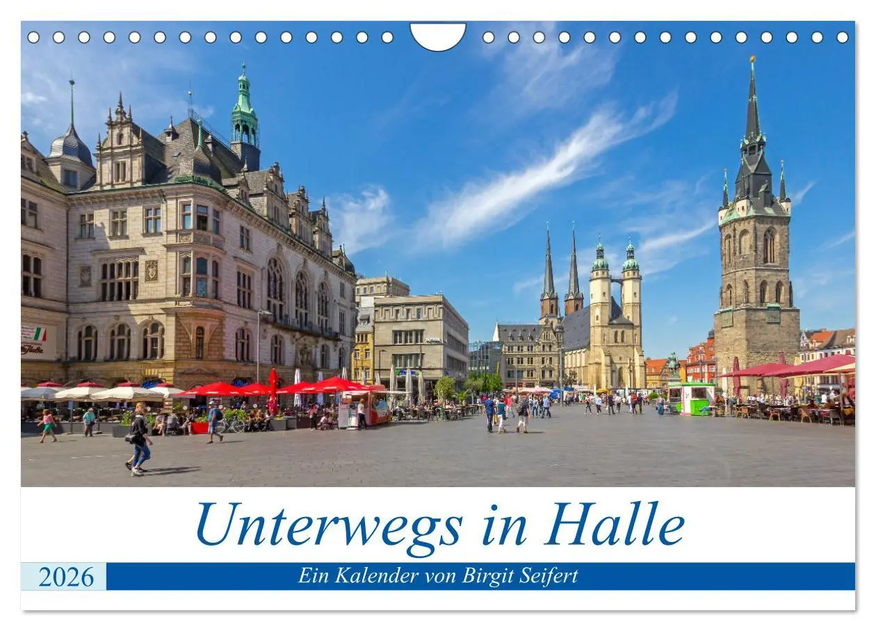 Cover: 9783457792360 | Unterwegs in Halle (Wandkalender 2026 DIN A4 quer), CALVENDO...