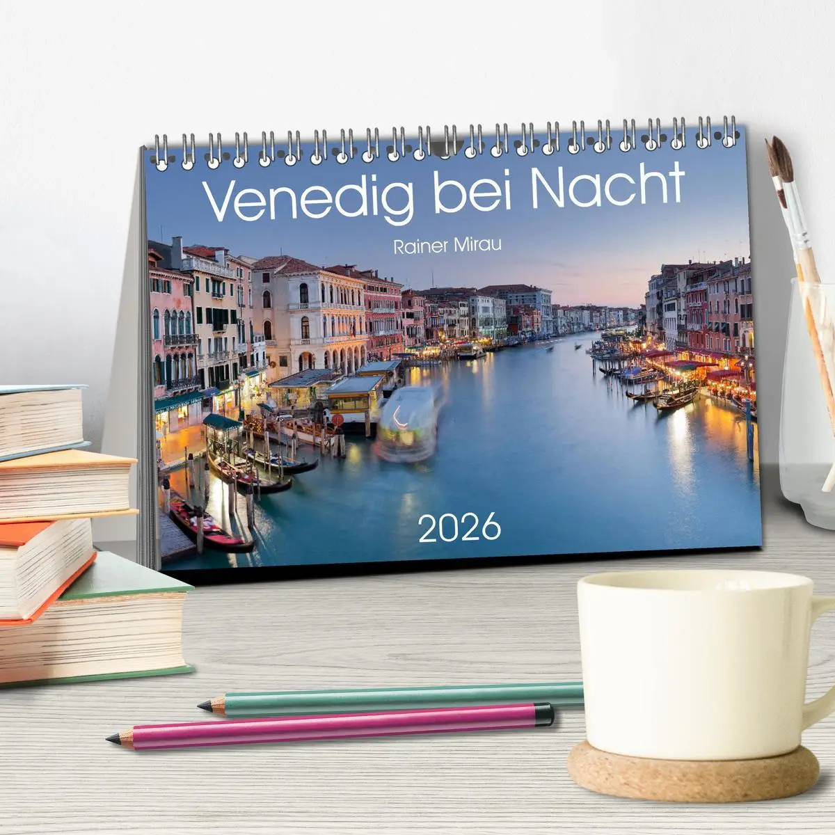 Bild: 9783516022360 | Venedig bei Nacht 2026 (Tischkalender 2026 DIN A5 quer), CALVENDO...