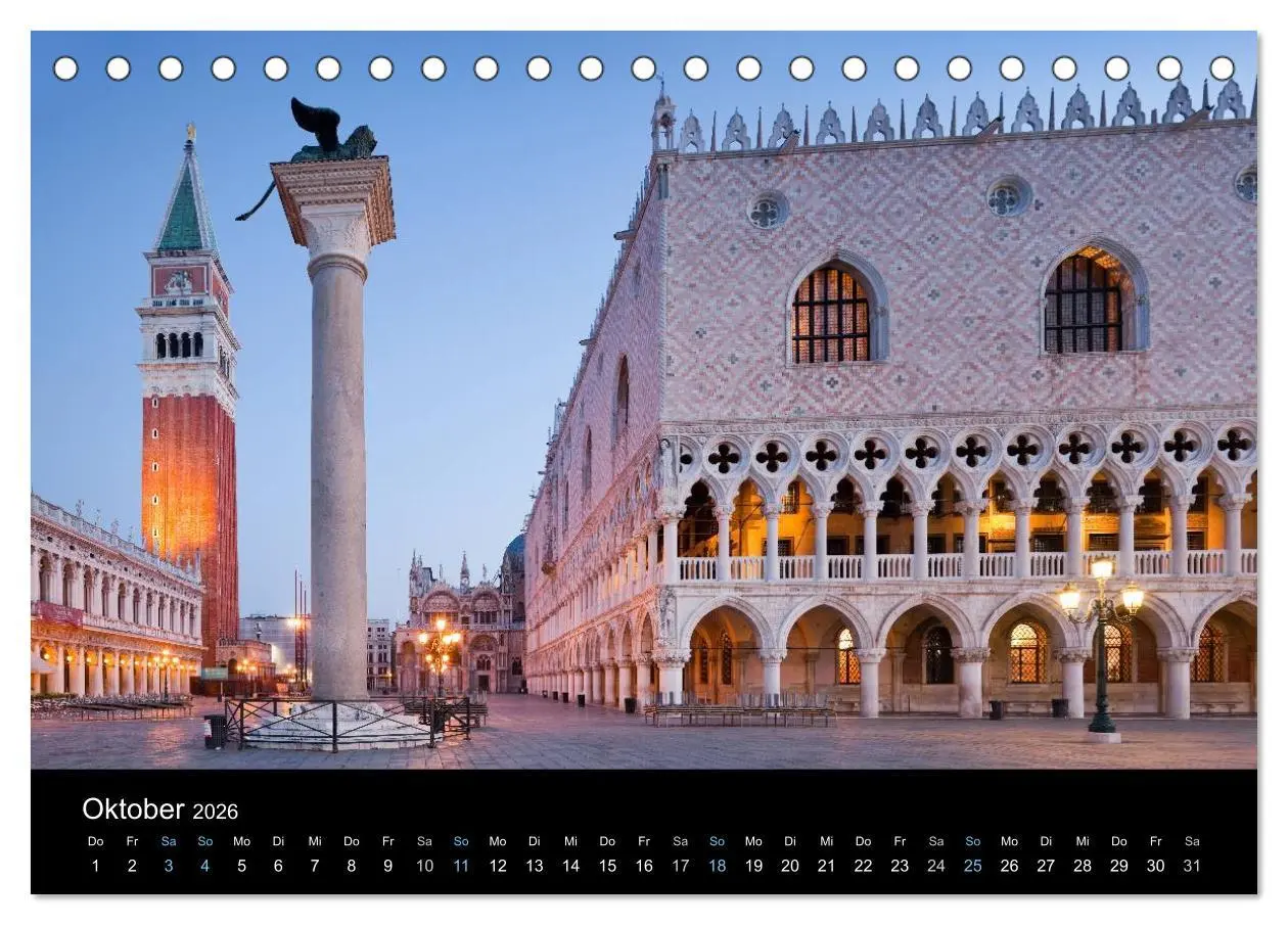 Bild: 9783516022360 | Venedig bei Nacht 2026 (Tischkalender 2026 DIN A5 quer), CALVENDO...