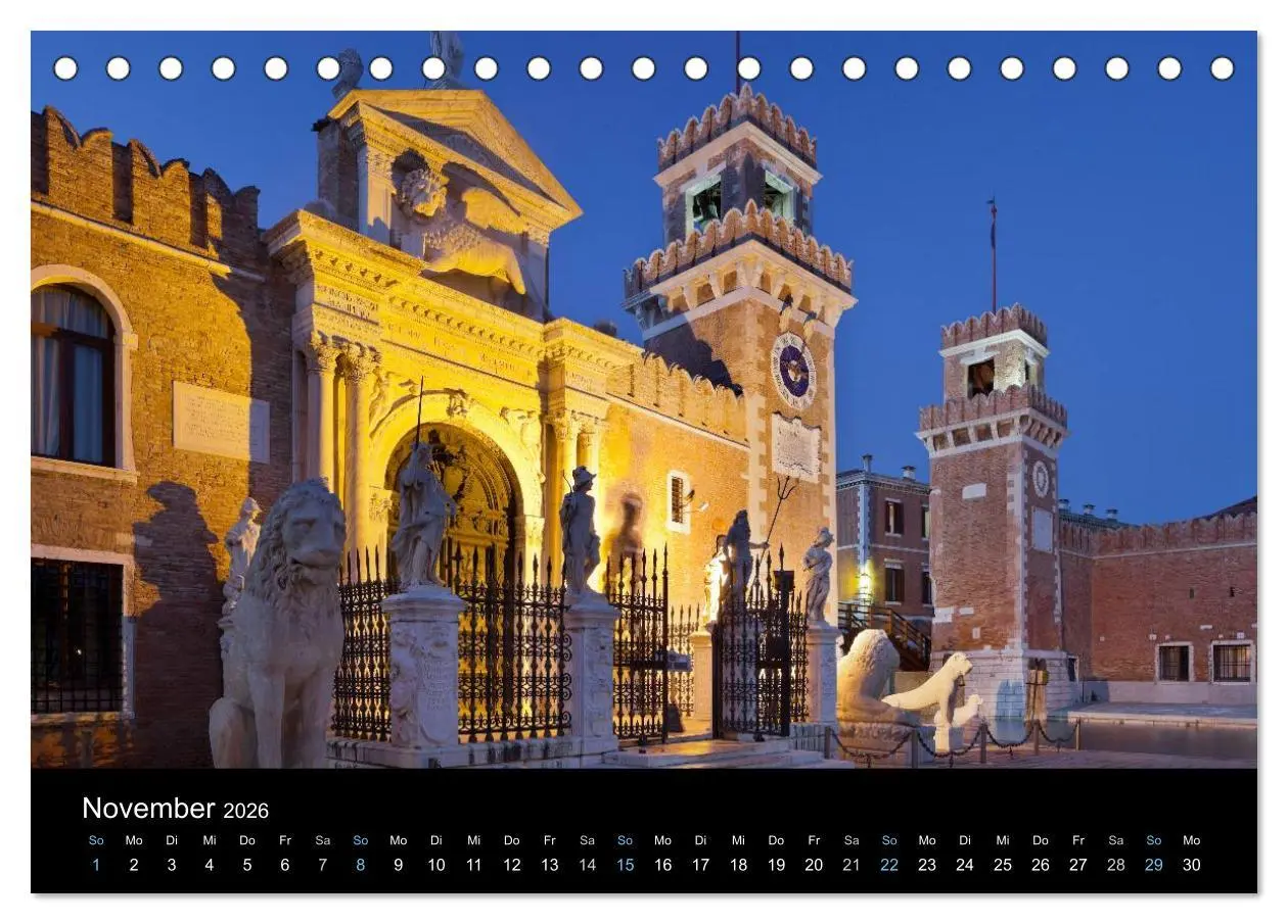 Bild: 9783516022360 | Venedig bei Nacht 2026 (Tischkalender 2026 DIN A5 quer), CALVENDO...