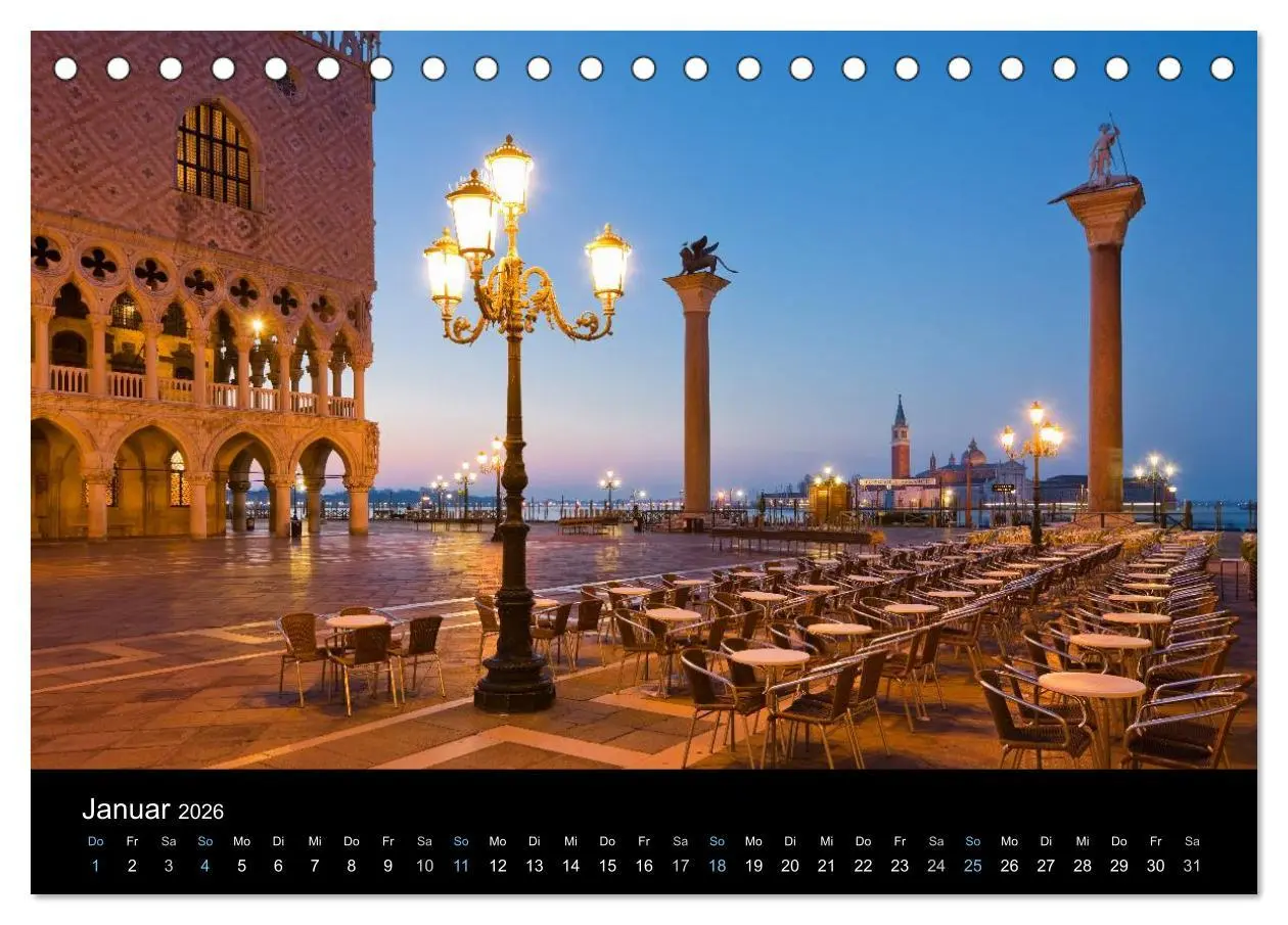 Bild: 9783516022360 | Venedig bei Nacht 2026 (Tischkalender 2026 DIN A5 quer), CALVENDO...