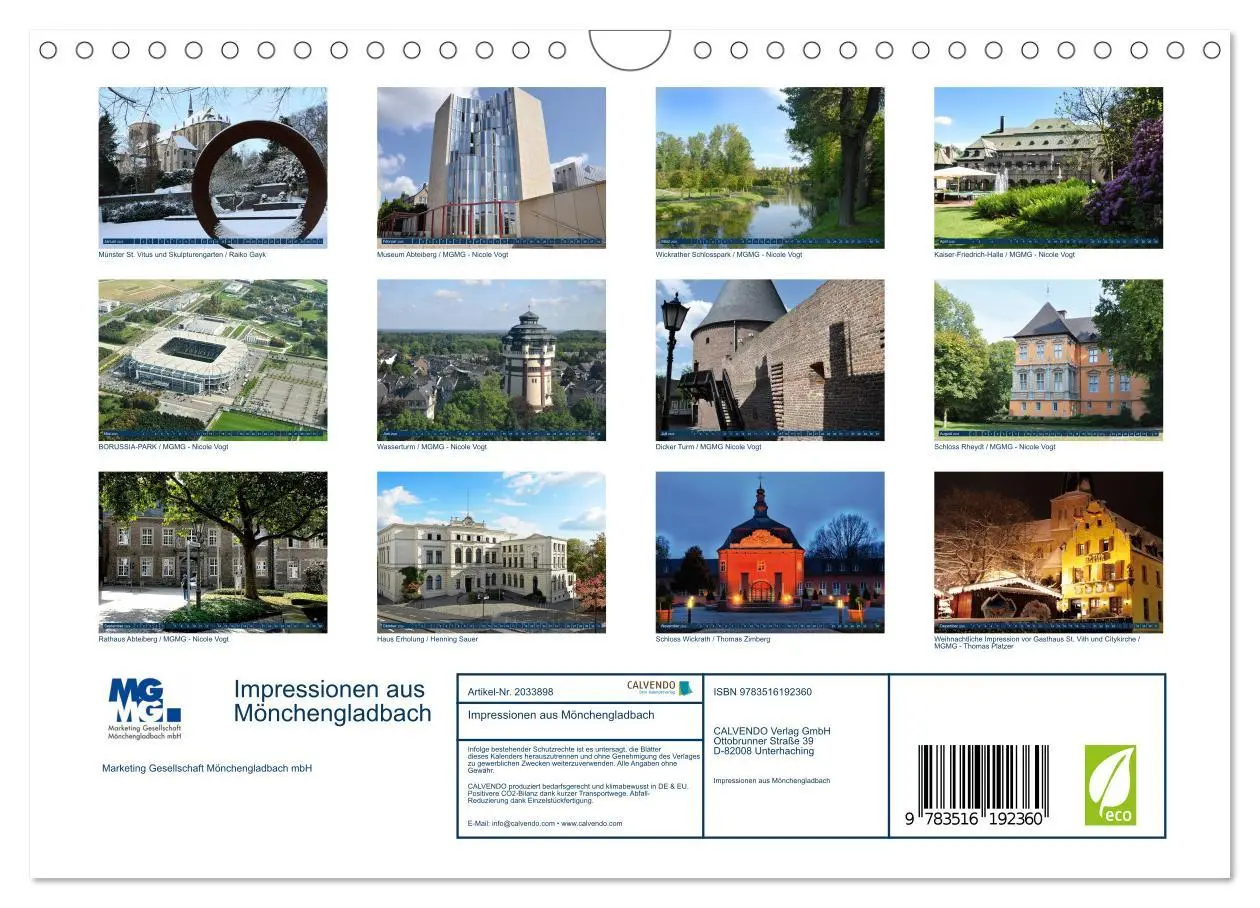 Bild: 9783516192360 | Impressionen aus Mönchengladbach (Wandkalender 2026 DIN A4 quer),...