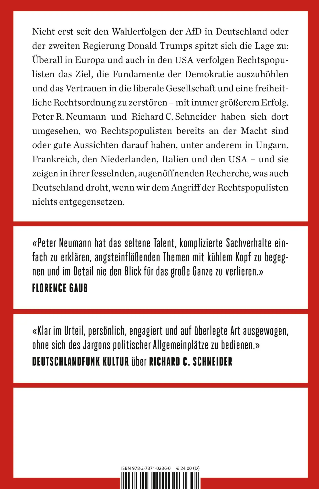 Rückseite: 9783737102360 | Das Sterben der Demokratie | Richard C. Schneider (u. a.) | Buch