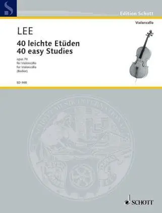 Cover: 9790001032360 | 40 leichte Etüden | in der ersten Lage. op. 70. Violoncello. | Becker