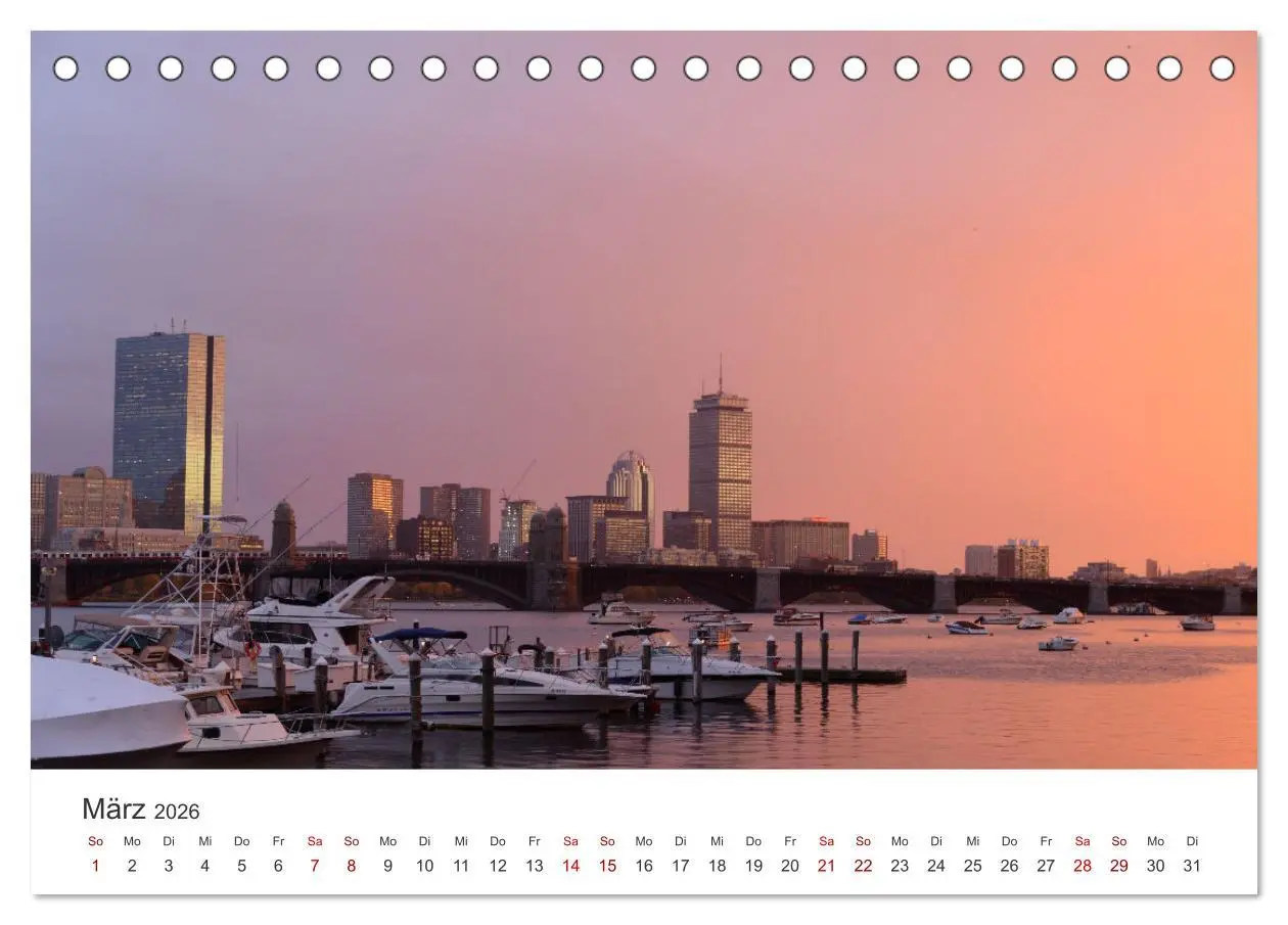 Bild: 9783457612460 | Boston - The Hub of the Universe (Tischkalender 2026 DIN A5 quer),...
