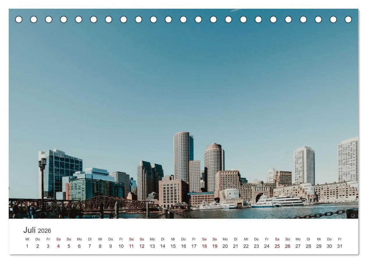 Bild: 9783457612460 | Boston - The Hub of the Universe (Tischkalender 2026 DIN A5 quer),...