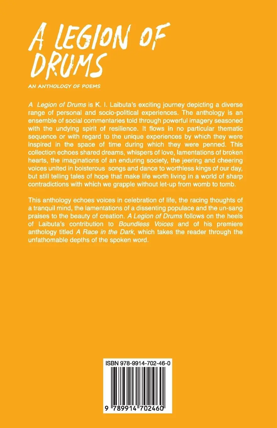Rückseite: 9789914702460 | A Legion of Drums | An Anthology of Poems | Kibaya I. Laibuta | Buch