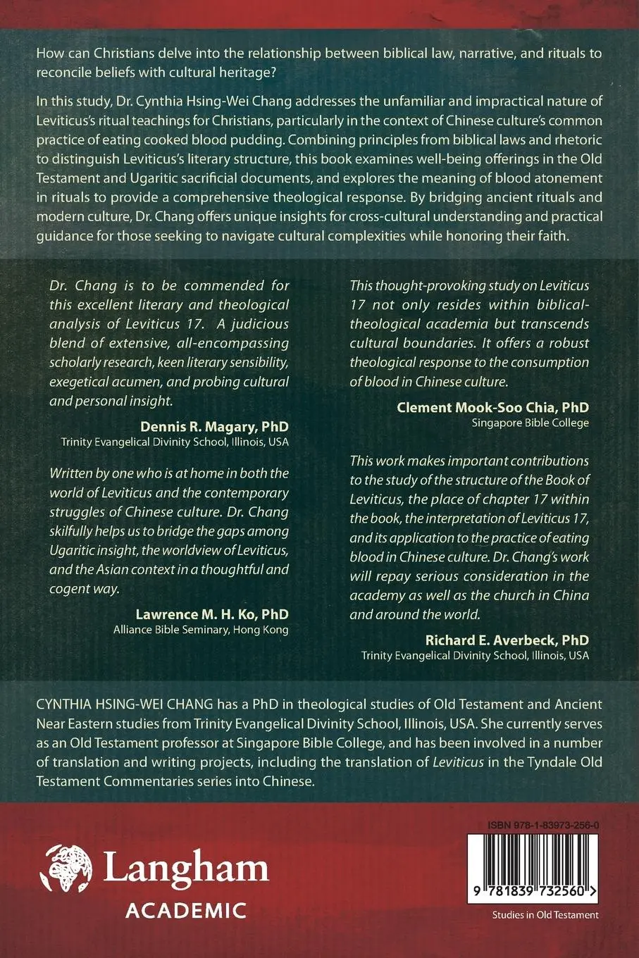 Rückseite: 9781839732560 | The Power and Purpose of Blood in God's Design | Chang | Taschenbuch