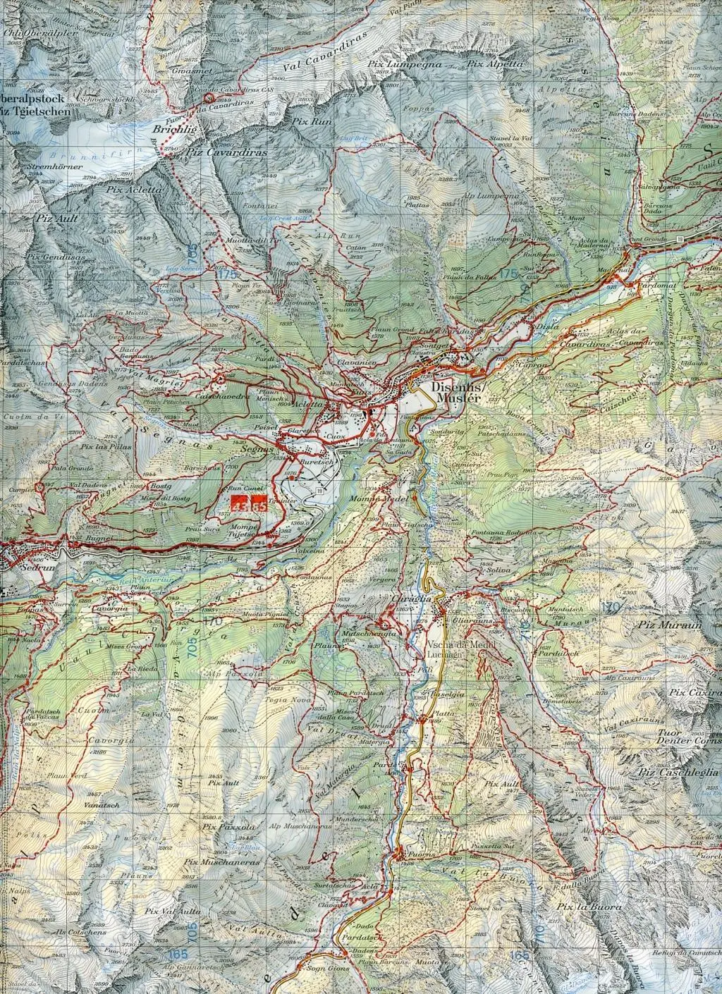 Bild: 9783302302560 | Swisstopo 1 : 50 000 Disentis Mustér | swisstopo | (Land-)Karte | 2020