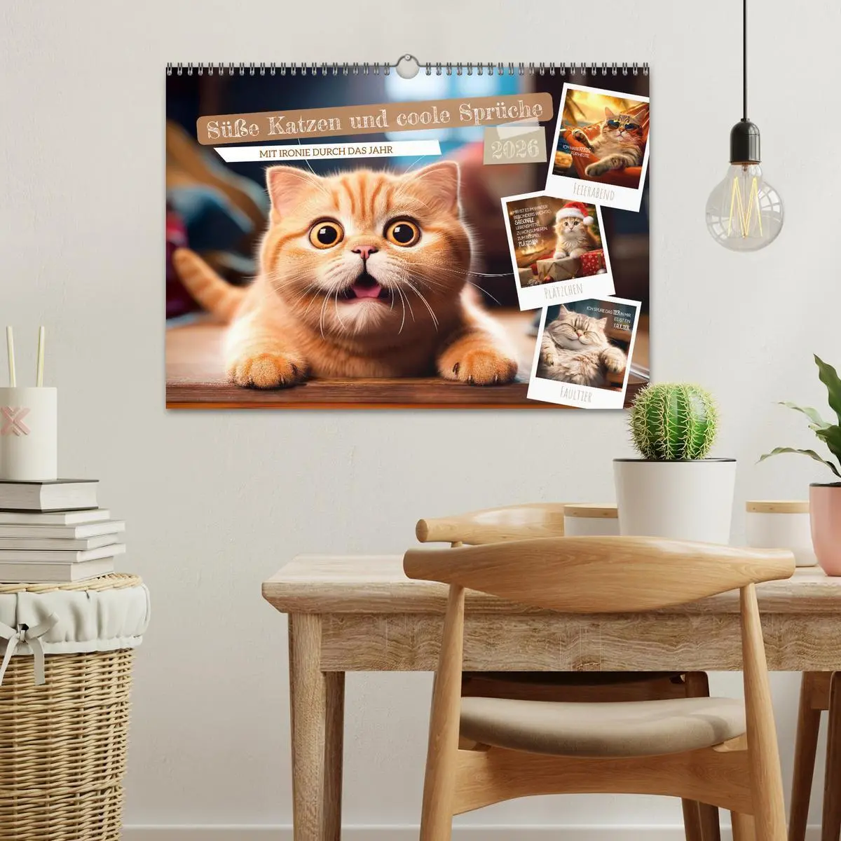 Bild: 9783457462560 | Süße Katzen und coole Sprüche (Wandkalender 2026 DIN A3 quer),...