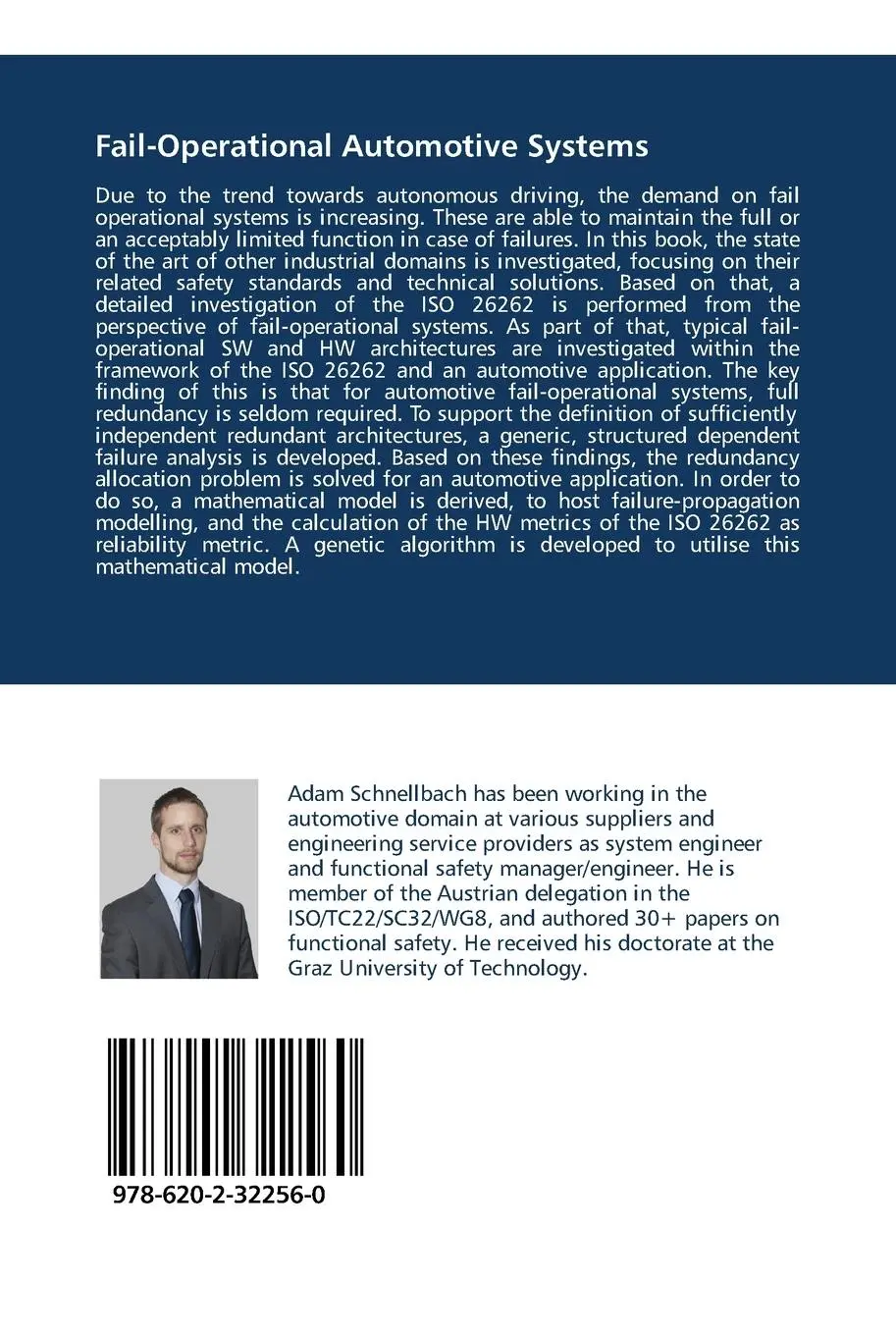 Rückseite: 9786202322560 | Fail-Operational Automotive Systems | Adam Schnellbach | Taschenbuch