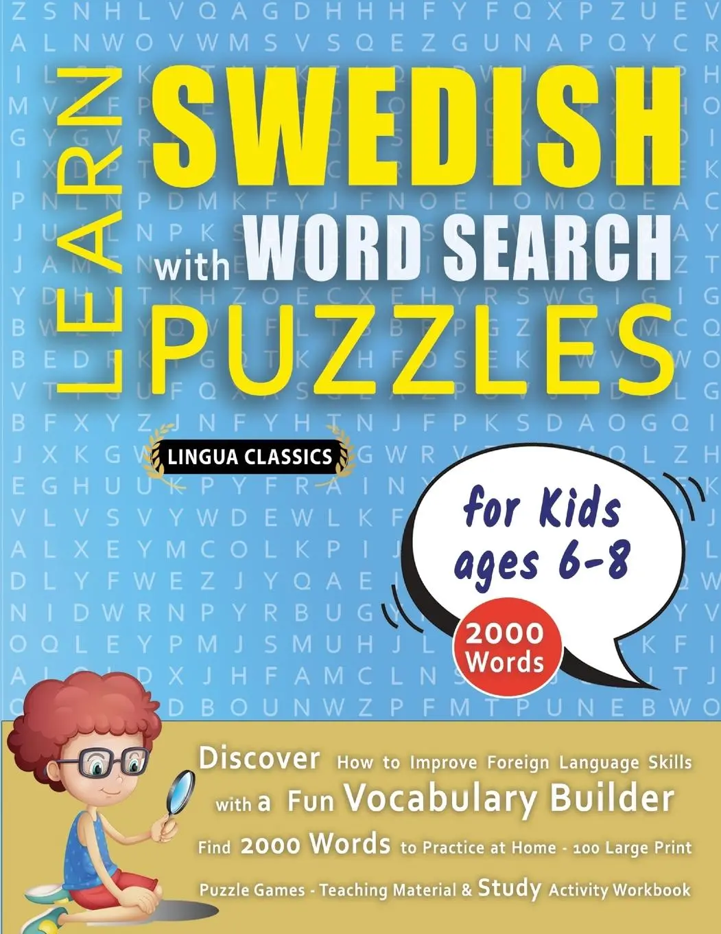 Cover: 9798349042560 | LEARN SWEDISH WITH WORD SEARCH PUZZLES FOR KIDS 6 - 8 - Discover...
