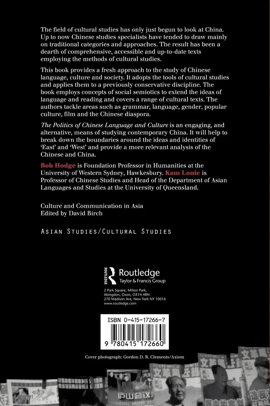 Rückseite: 9780415172660 | Politics of Chinese Language and Culture | The Art of Reading Dragons