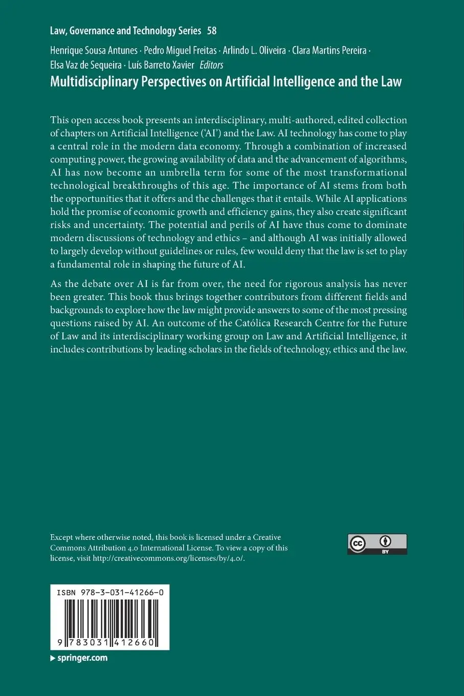 Rückseite: 9783031412660 | Multidisciplinary Perspectives on Artificial Intelligence and the Law