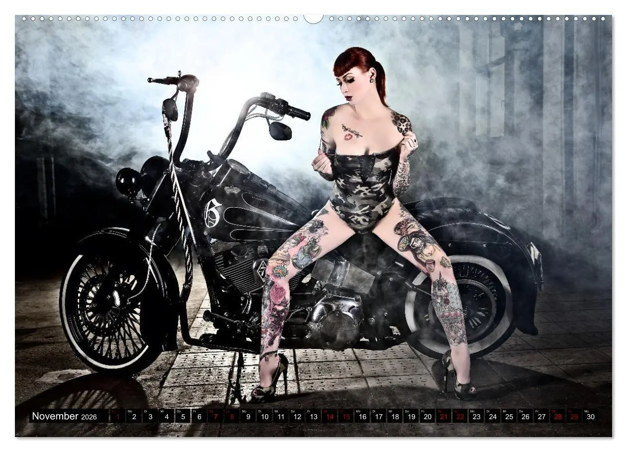 Bild: 9783457452660 | Motorräder und Sexy Girls (hochwertiger Premium Wandkalender 2026...