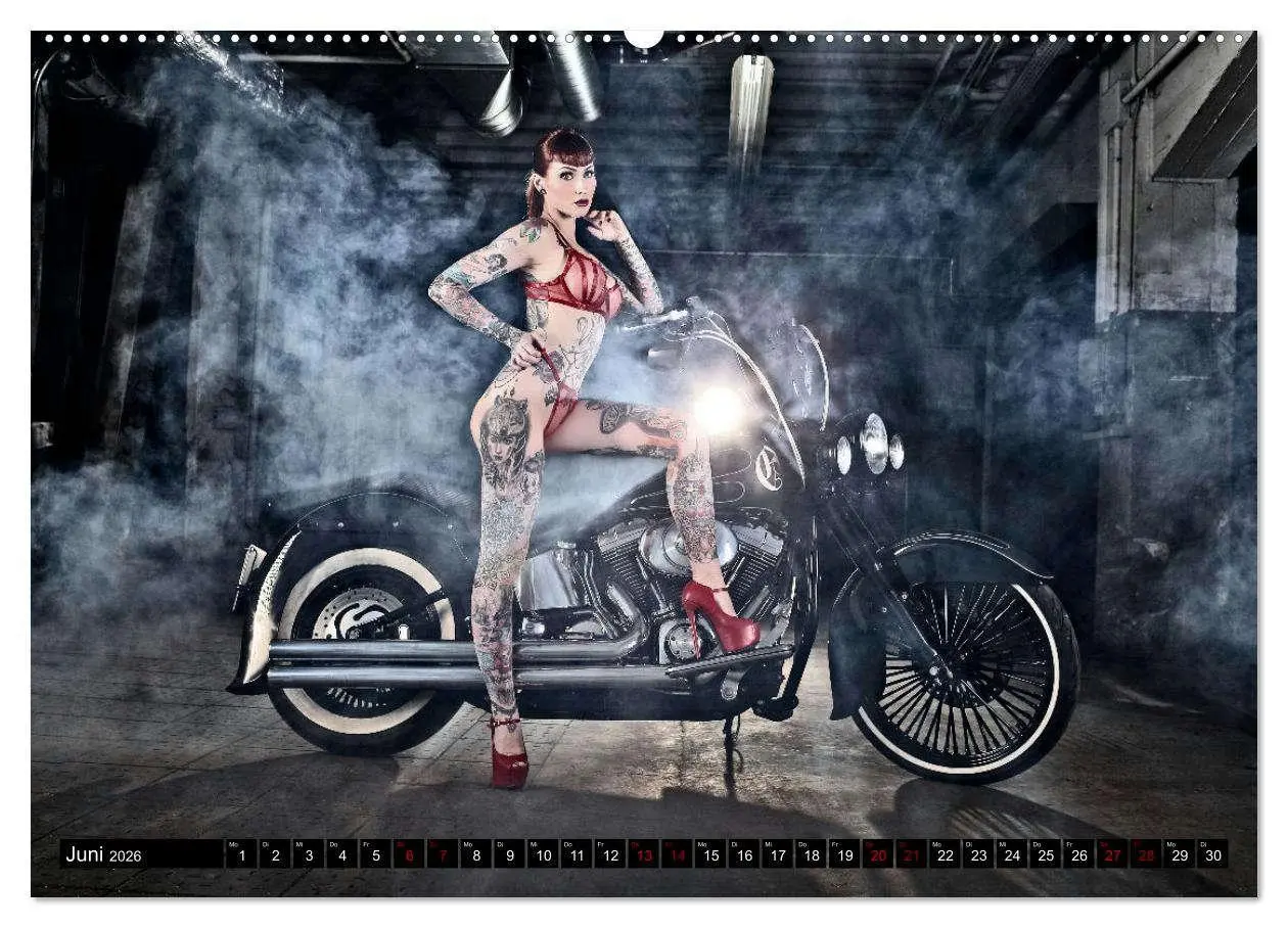 Bild: 9783457452660 | Motorräder und Sexy Girls (hochwertiger Premium Wandkalender 2026...