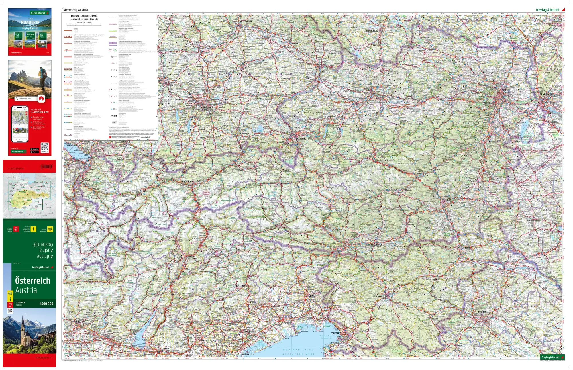 Bild: 9783707922660 | freytag &amp; berndt Straßenkarte Österreich 1:500.000 | Freytag &amp; Berndt