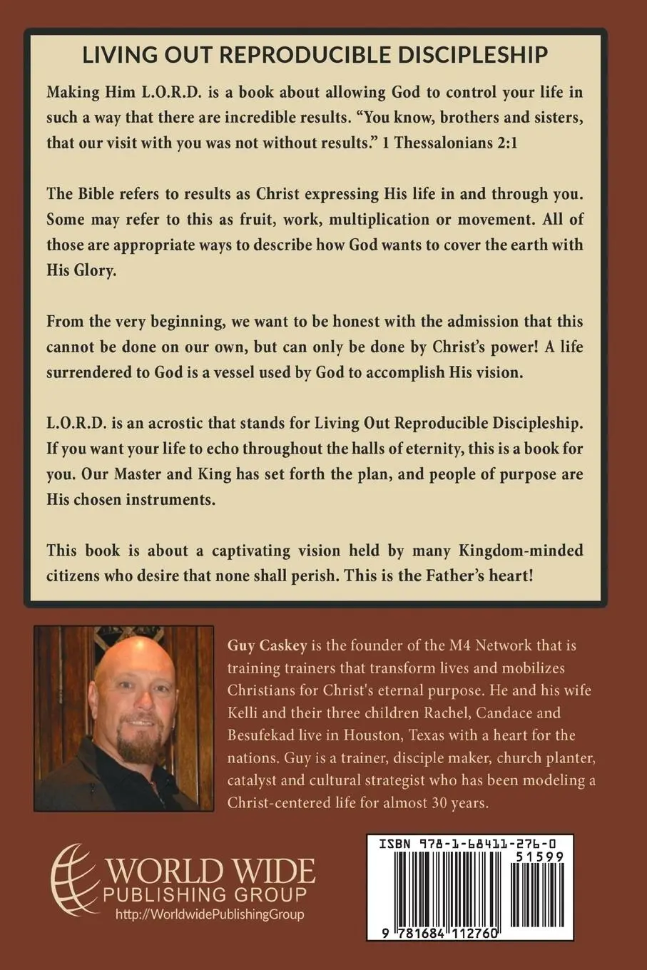 Rückseite: 9781684112760 | Making Him L.O.R.D. | Living Out Reproducible Discipleship | Caskey
