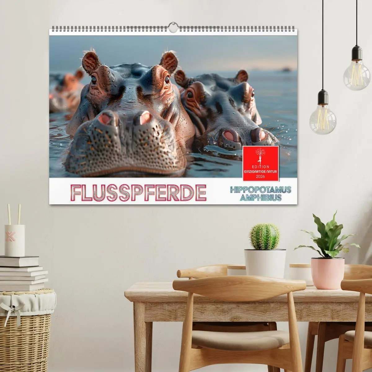 Bild: 9783457372760 | Flusspferde - Hippopotamus amphibius (Wandkalender 2026 DIN A2...