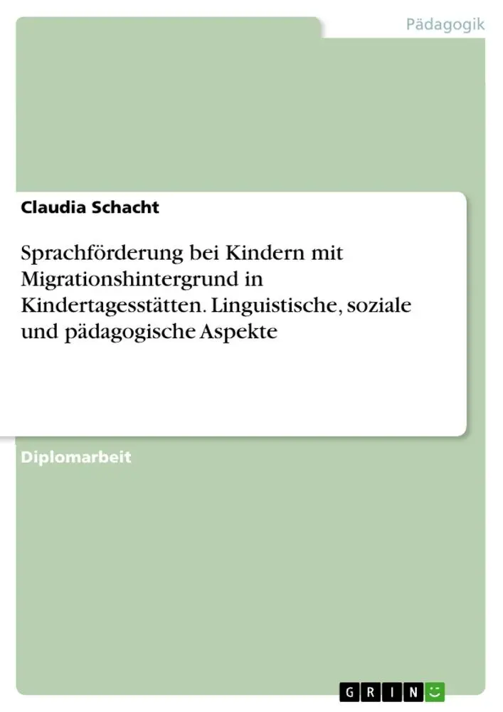 Cover: 9783668482760 | Sprachförderung bei Kindern mit Migrationshintergrund in...