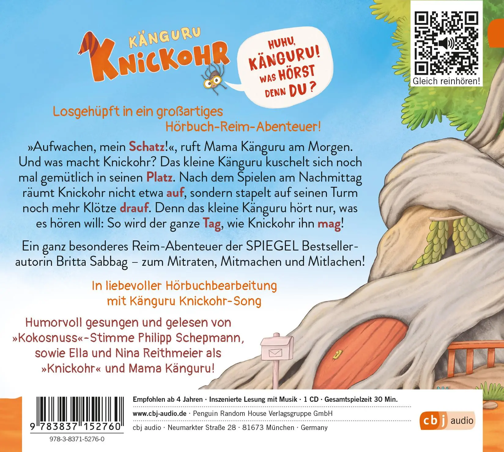 Bild: 9783837152760 | Känguru Knickohr - Huhu, Känguru! Was hörst denn du? | Britta Sabbag