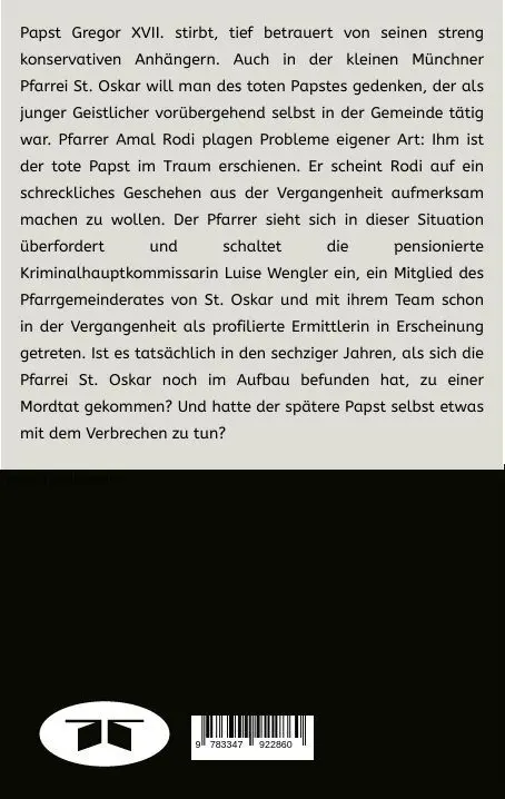 Bild: 9783347922860 | St. Oskar und der Geist des Papstes | Kriminalroman | Bernhard Glocker