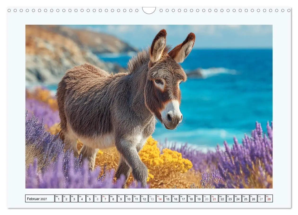 Bild: 9783516762860 | Sanfte Eselpoesie. Momente zwischen Bergwelt und Meer (Wandkalender...